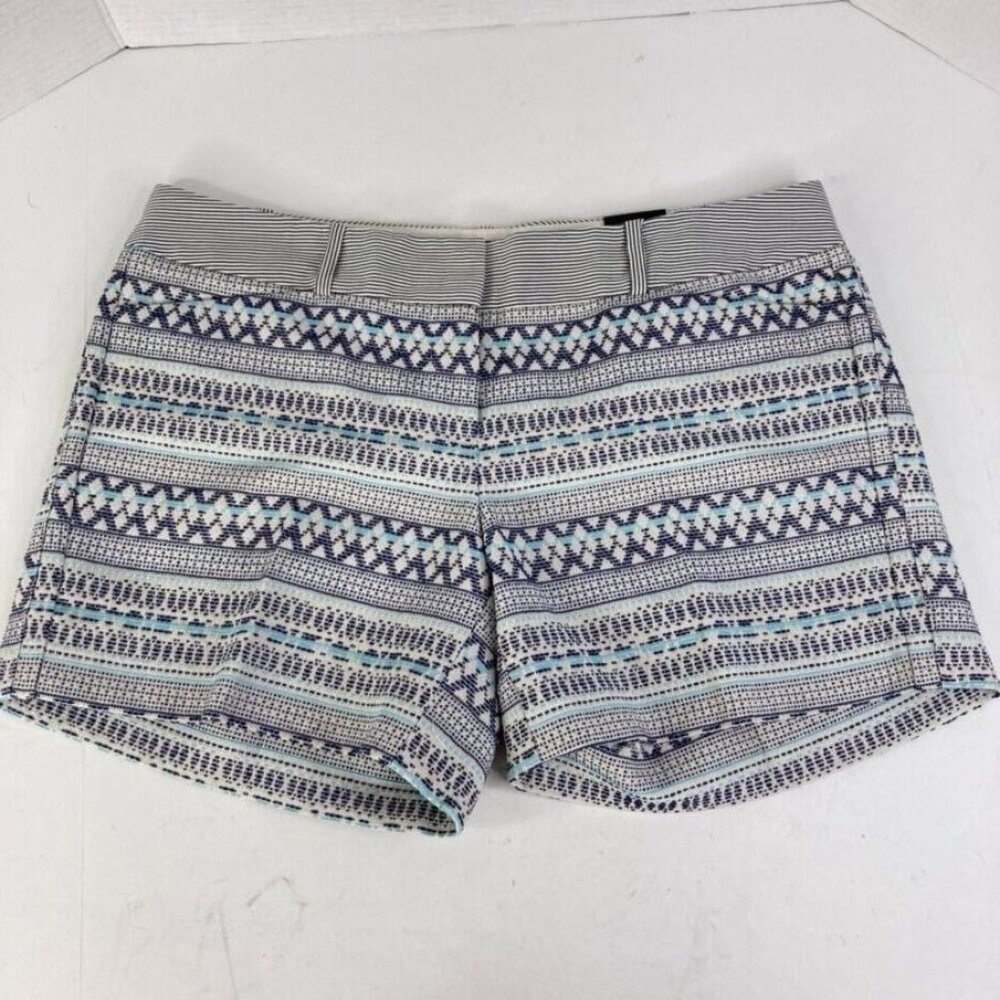The Limited Womens Easy Short Shorts Size 4 Blue White Tapestry 5" Inseam New